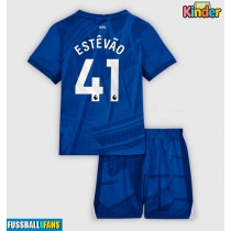 Chelsea Estevao Willian #41 Heimtrikotsatz Kinder 2025-26 Kurzarm (+ Kurze Hosen)